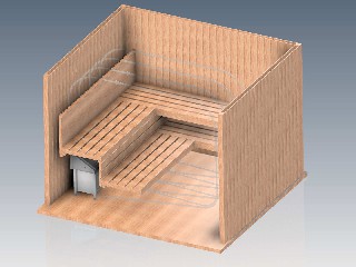 EOS Invisio Mini 4,5kW antracit saunová kamna schované 2