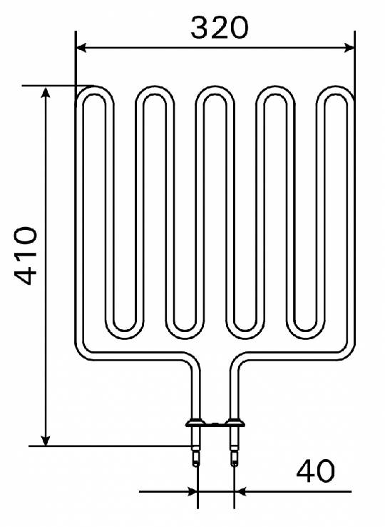 Topné těleso, spirála pro saunová kamna 3000W/230V