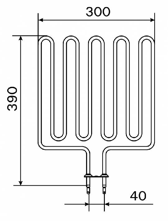 Topné těleso, spirála pro saunová kamna KIP, KV, M, V, CS, KV, 2670W/230V