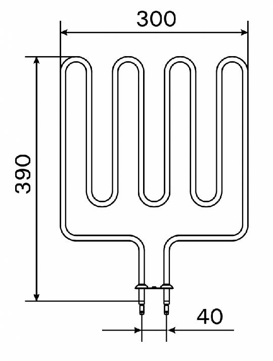 Topné těleso, spirála pro saunová kamna KIP, KV, M60, V60E, CS, KV, 2000W