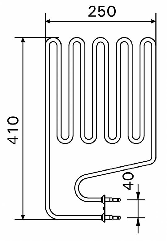 Topné těleso, spirála pro saunová kamna T9,10,5,KG(S),F,T7, 2000W/230V