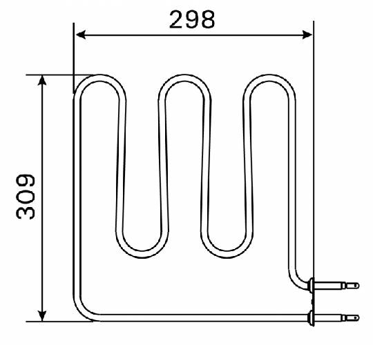 Topné těleso, spirála pro saunová kamna BC45, (E), 1500W/230V