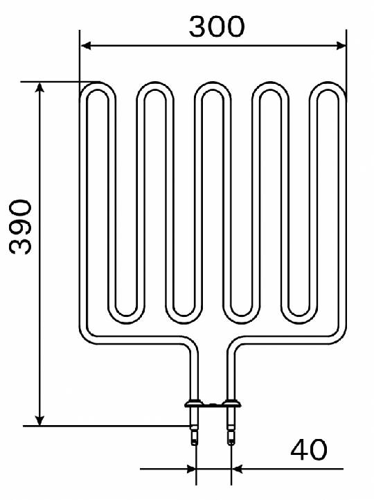 Topné těleso, spirála pro saunová kamna K12, 2670W/240V