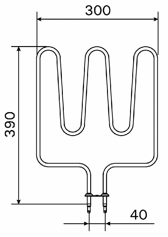 Topné těleso, spirála pro saunová kamna K9, L23, 1500W/240V