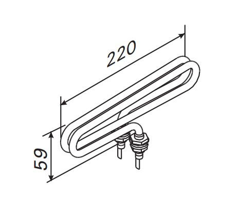 Topné těleso, spirála pro výparník BC60/60SE, 90SE, 2000W